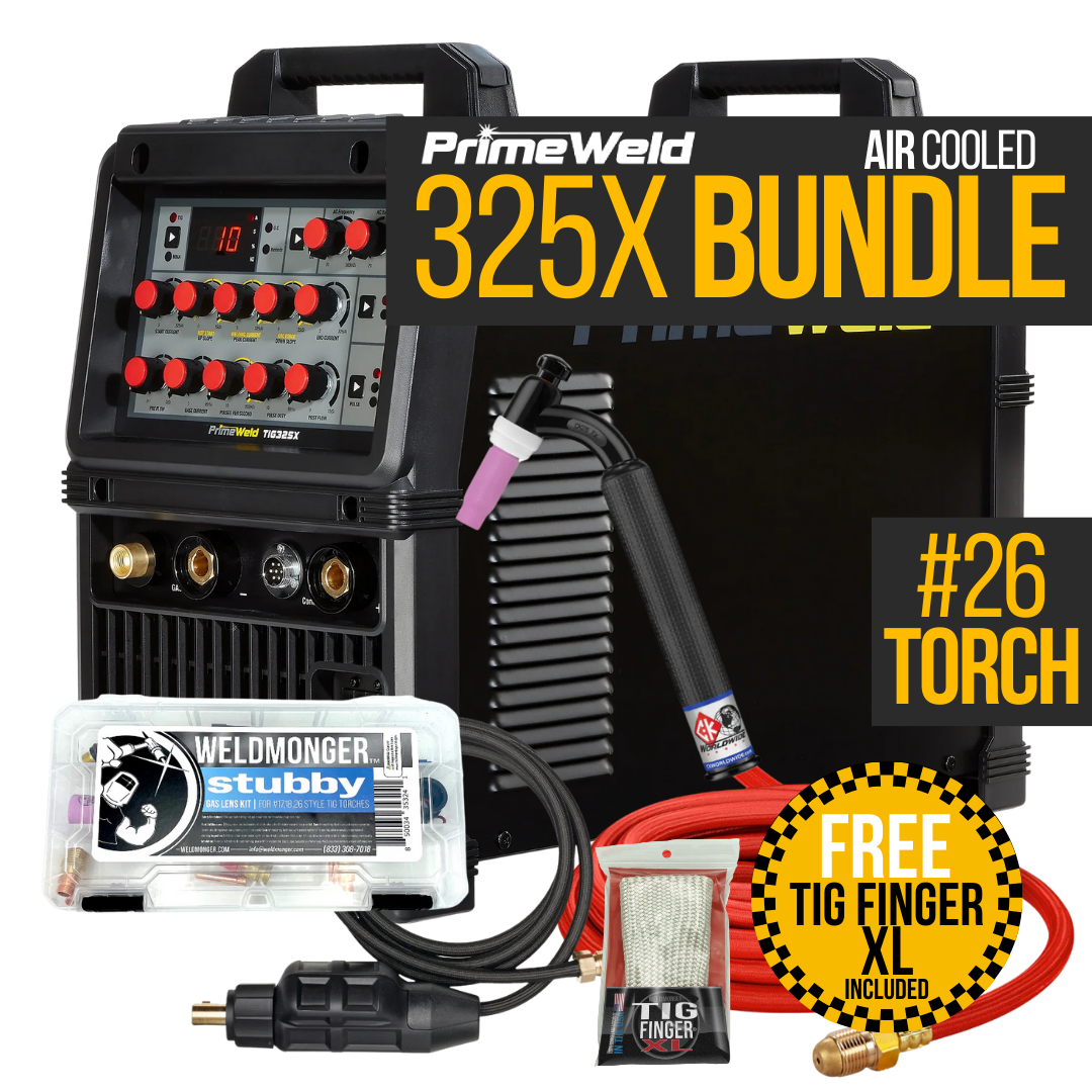 Weldmonger®/PrimeWeld TIG 325x Air Cooled Shop Bundle