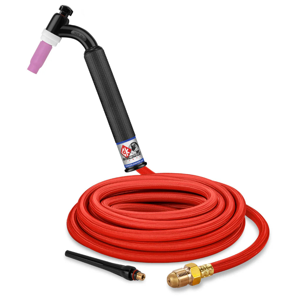 CK Worldwide - CK26 Air Cooled TIG Torch Kit, Flex Head, 200A, 25ft. Super-Flex