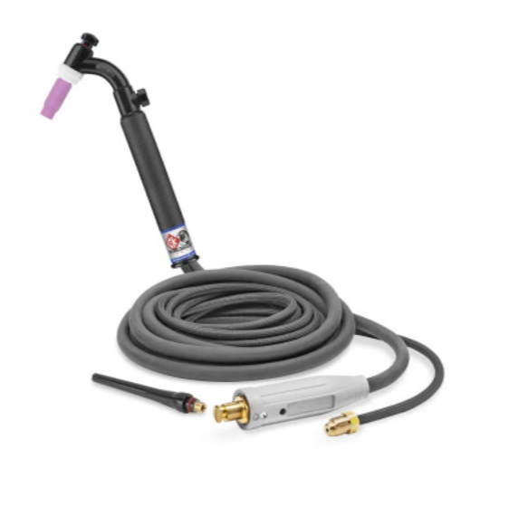 CK Worldwide Heavy Duty 26 Air Cooled TIG Torch , Flex Head, Valve, 300A - W/ 12.5ft. Super Flex Hose