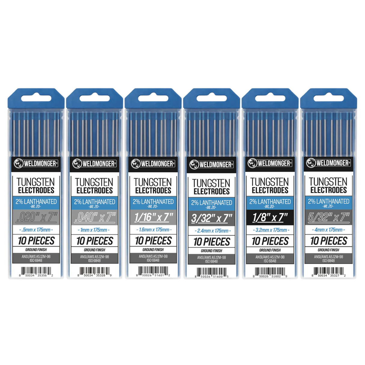 Weldmonger® 2% Lanthanated Tungsten, 10 Pack