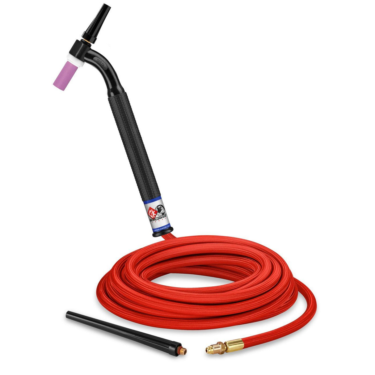 CK Worldwide #9 TIG Torch 2 Series Flex Head (Gas Cooled) (CK9-25-RSF FX) W/ 25 ft. Super Flex Cable