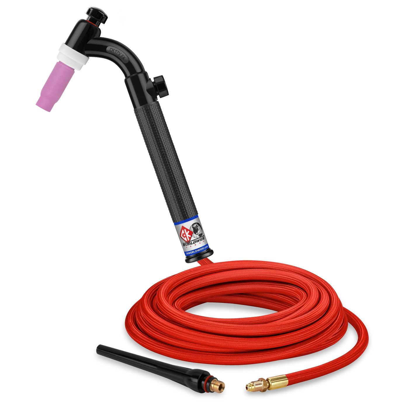 CK Worldwide TIG Torch #17 - 3 Series Flex Head (Gas Cooled) (CK17V-25-RSF FX) W/ 25ft. Super Flex Cable