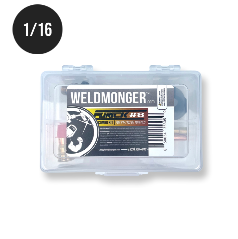 NEW! WELDMONGER® Furick #8 PRO Combo Kit, Size 1/16 - For 17,18,26 Style Torches