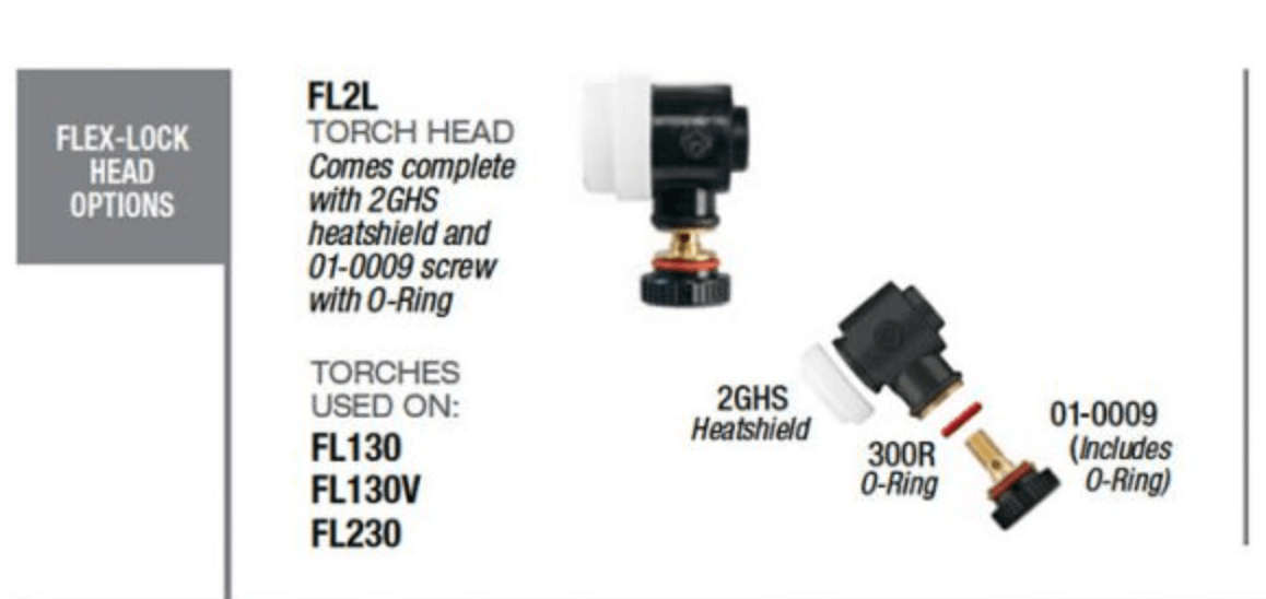 CK Worldwide FlexLoc™ Head - Gas Cooled or Water Cooled (FL2L)