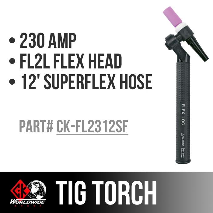 * CK Worldwide TIG Torch - CK-FL2312SF-Weldmonger Store (USA)