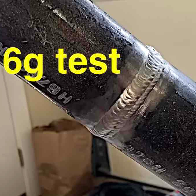 6g Weld Test on 2 inch Schedule 80 pipe -  TIG root, fill, & cap