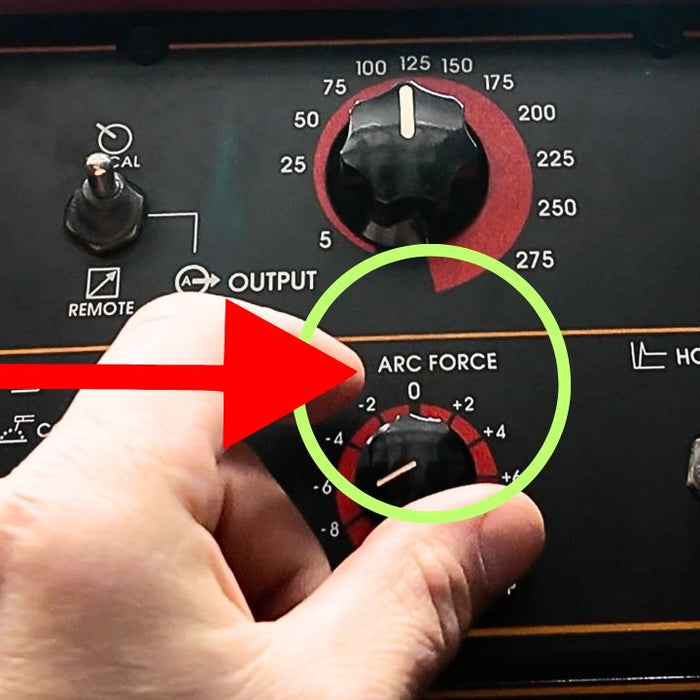 arc control setting stick welding