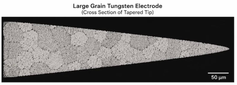 grain growth tungsten electrode