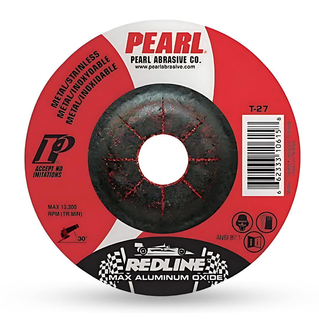 Pearl Abrasive Redline™ Max A.O.™ 4-1/2, Type 27 Grinding Wheel