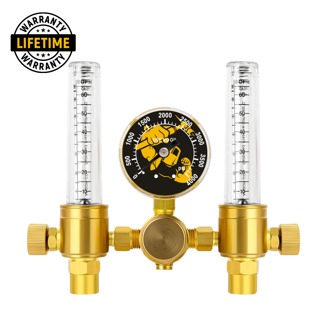 WELDMONGER® Dual Output Argon Regulator Flowmeter