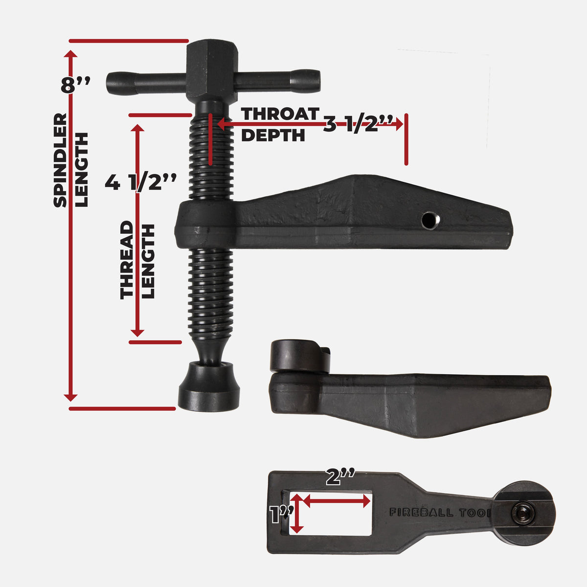 Fireball Tool Maximus Bar and Dog Clamp (2 Sets of Clamps)