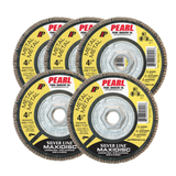 Pearl Abrasive Silver Line™ Aluminum Oxide Maxidisc™ 4-1/2, Type 27 Flap Disc