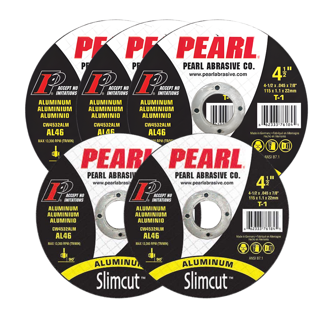 Pearl Abrasive Aluminum SlimCut™ Cut-Off Wheel 4-1/2, Type 1