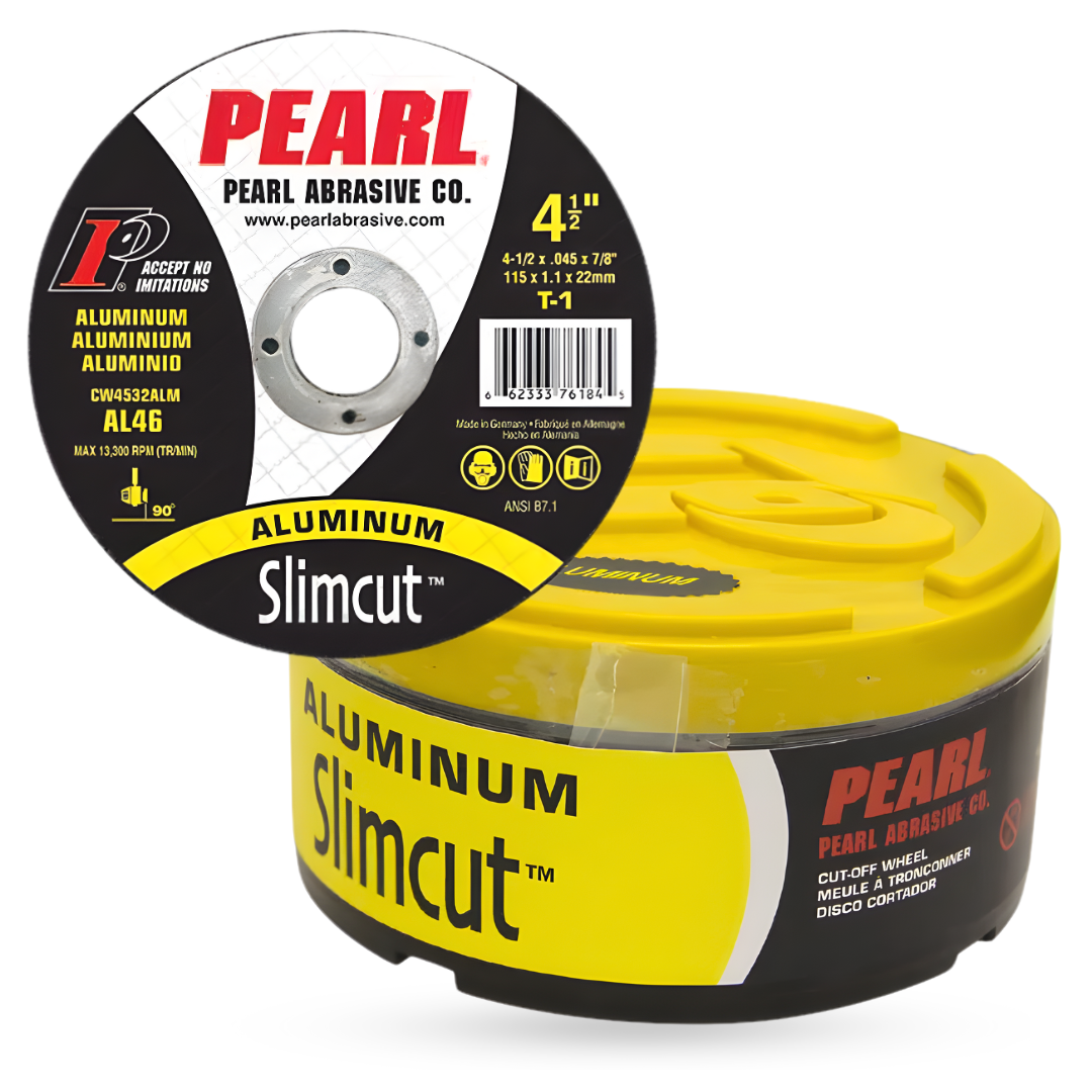 Pearl Abrasive Aluminum SlimCut™ Cut-Off Wheel 4-1/2, Type 1