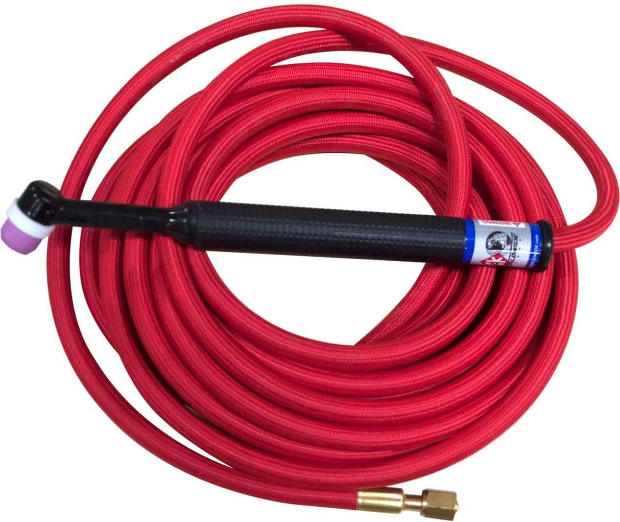 CK24 Air Cooled Cut-Down TIG Torch Kit, 80A, 25', 1-Pc, Super-Flex, CK24-25SF-CD, With Cut-Down Accessory Kit