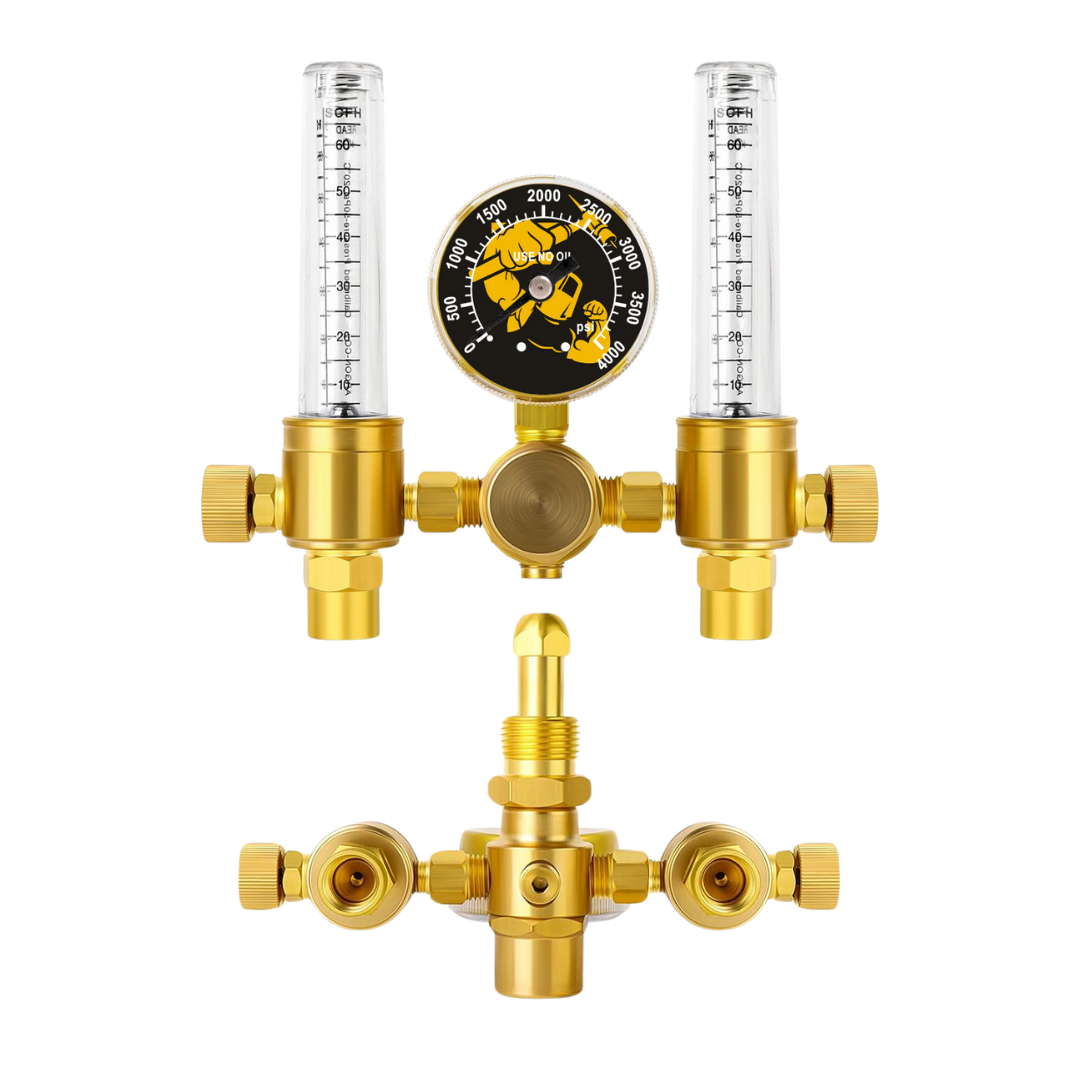 WELDMONGER® Dual Output Argon Regulator Flowmeter