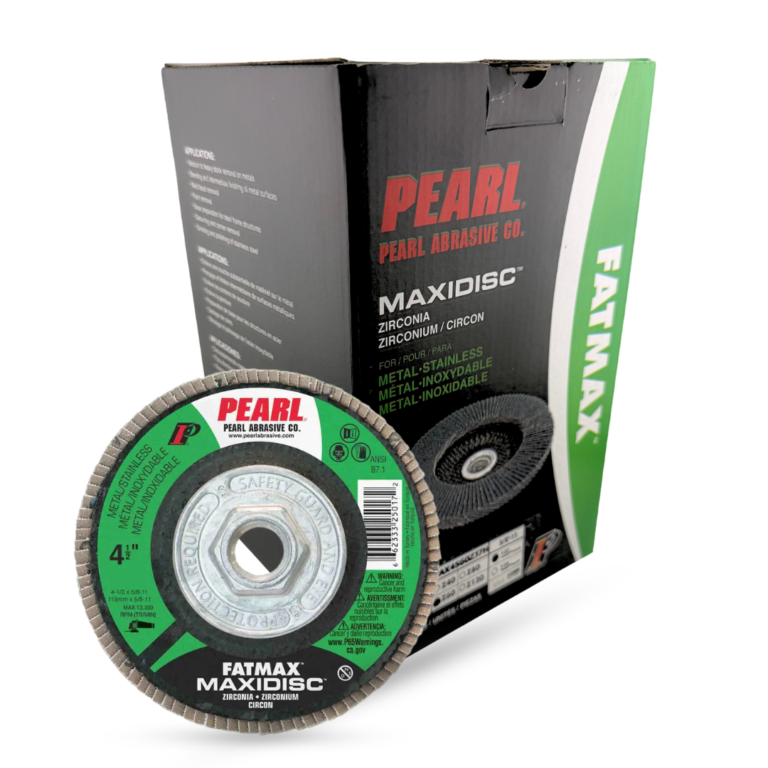 Pearl Abrasive Fatmax™ Zirconia Maxidisc™ 4-1/2, Type 27 Flap Disc