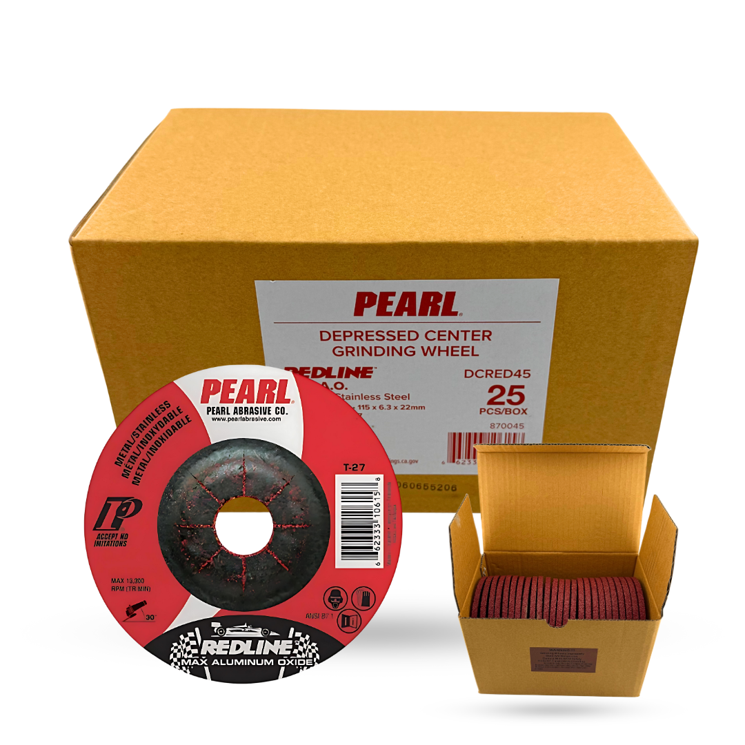 Pearl Abrasive Redline™ Max A.O.™ 4-1/2, Type 27 Grinding Wheel