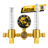 WELDMONGER® Dual Output Argon Regulator Flowmeter