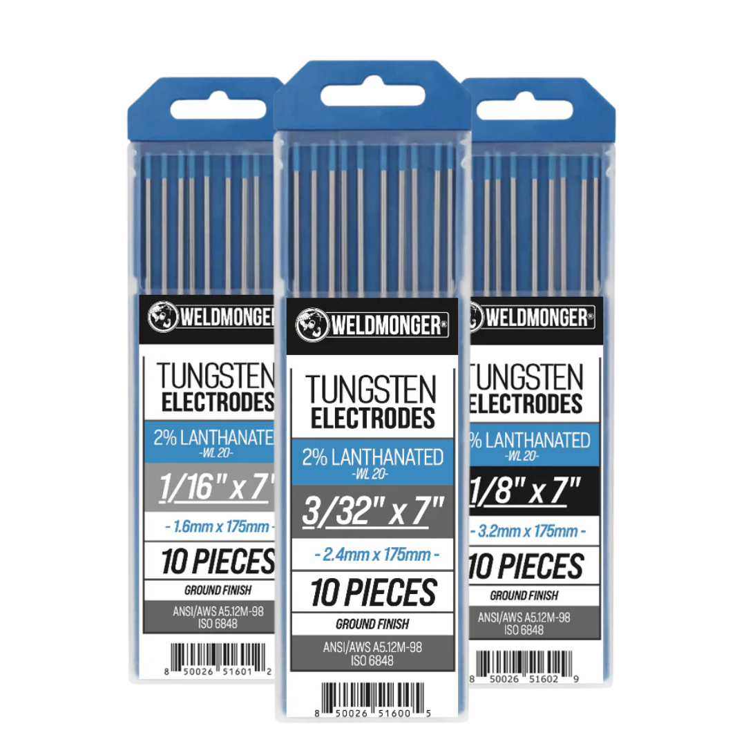 Weldmonger® 2% Lanthanated Tungsten Bundle, 30pc Assortment Sizes 1/16, 3/32, 1/8