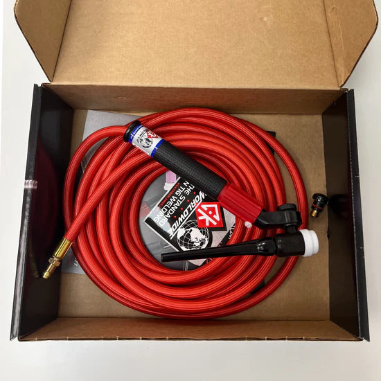 CK Worldwide TIG Torch #17 - 3 Series FL150 Flex Loc W/ Valve (Gas Cooled) (CKFL1512VSF) W/ 12.5ft. Super Flex Cable