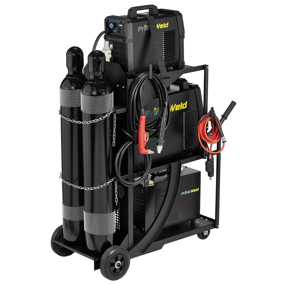 PrimeWeld Tower Cart - Heavy-Duty Welding Cart for TIG + MIG + Plasma Cutters