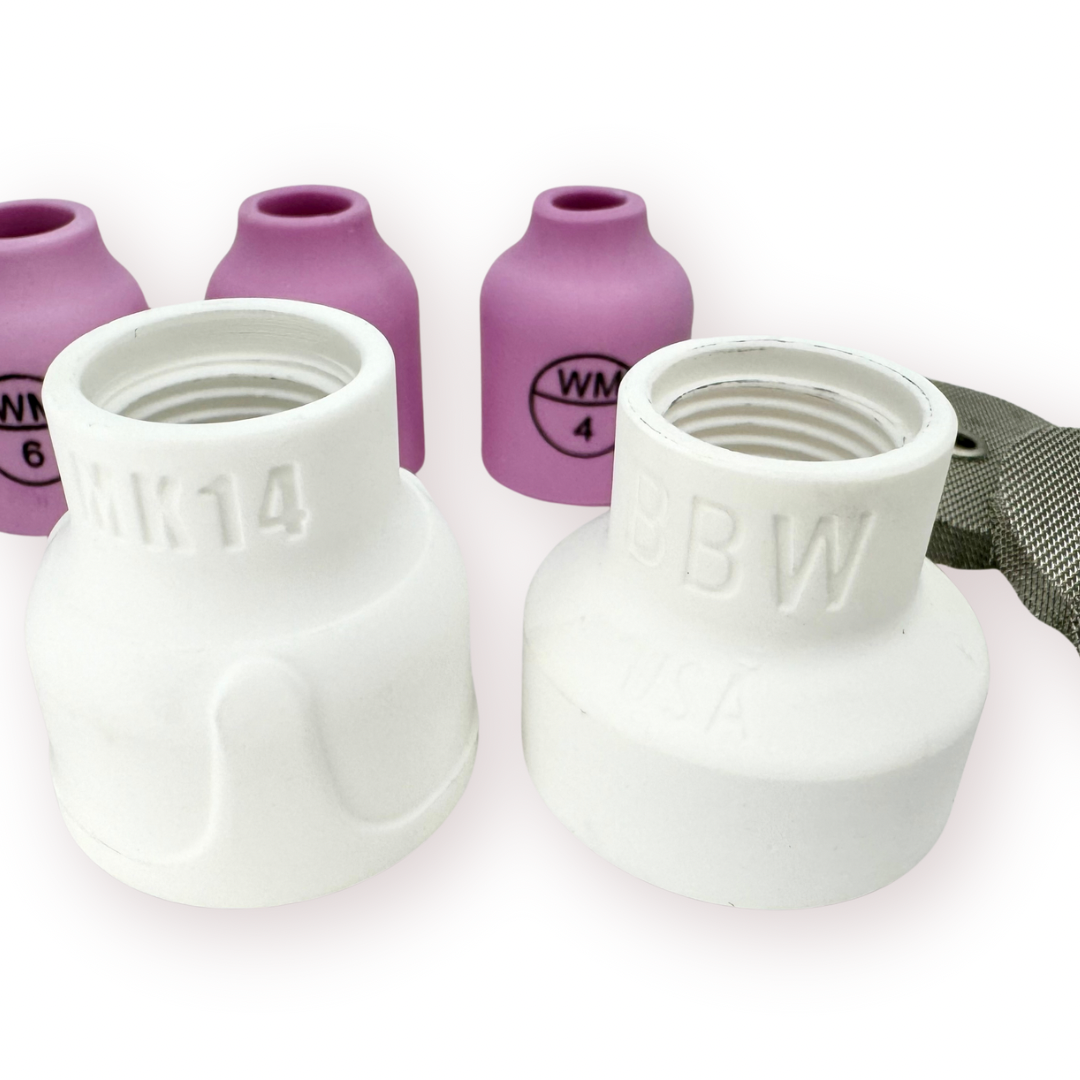 Weldmonger® Navigator Ceramic Gas Lens Kit for 9/20 Style Torches