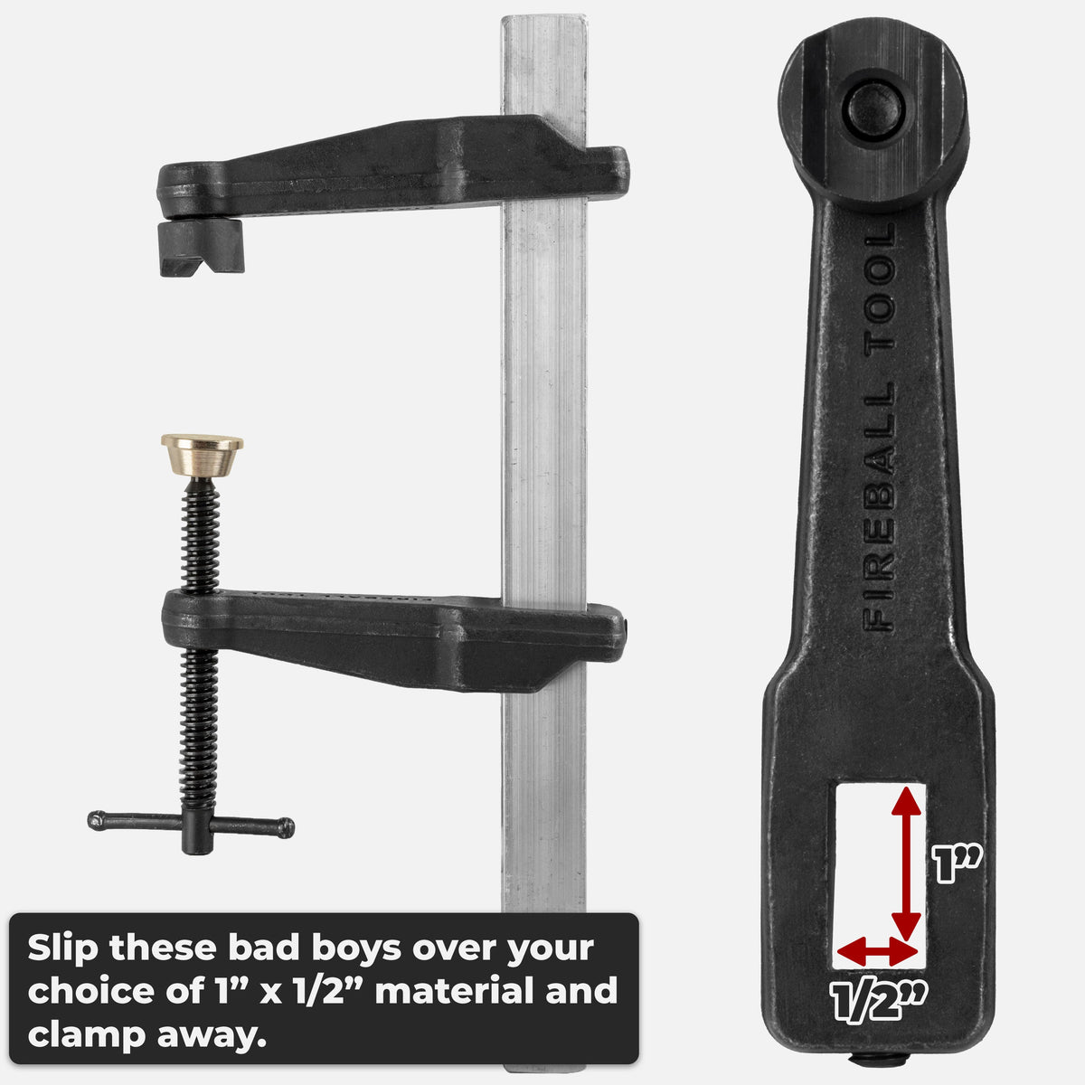 Fireball Tool Mini Maximus Bar & Dog Clamp Kit (2 Clamp Kit)