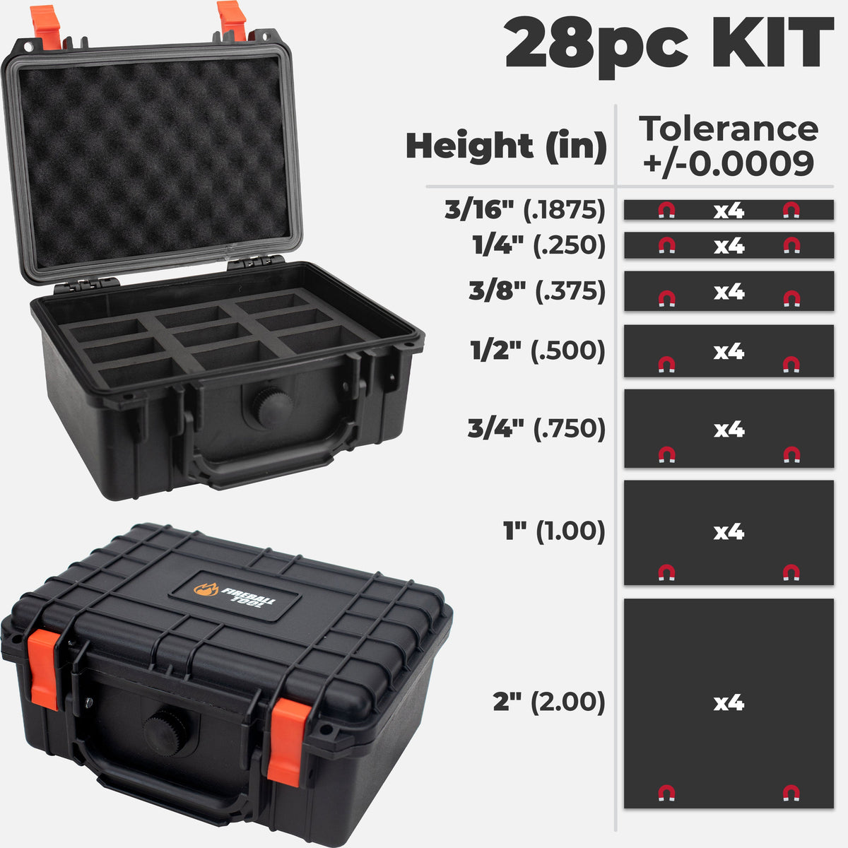 Fireball Tool Magnetic Shim Kits
