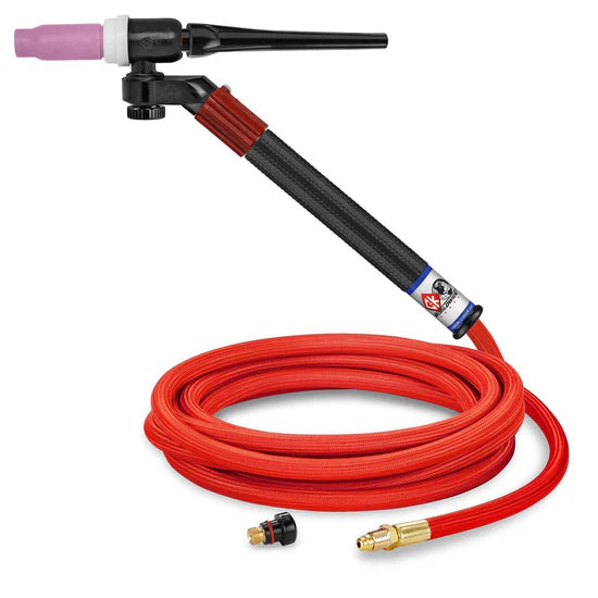 CK Worldwide TIG Torch #17 - 3 Series FL150 Flex Loc W/ Valve (Gas Cooled) (CKFL1512VSF) W/ 12.5ft. Super Flex Cable