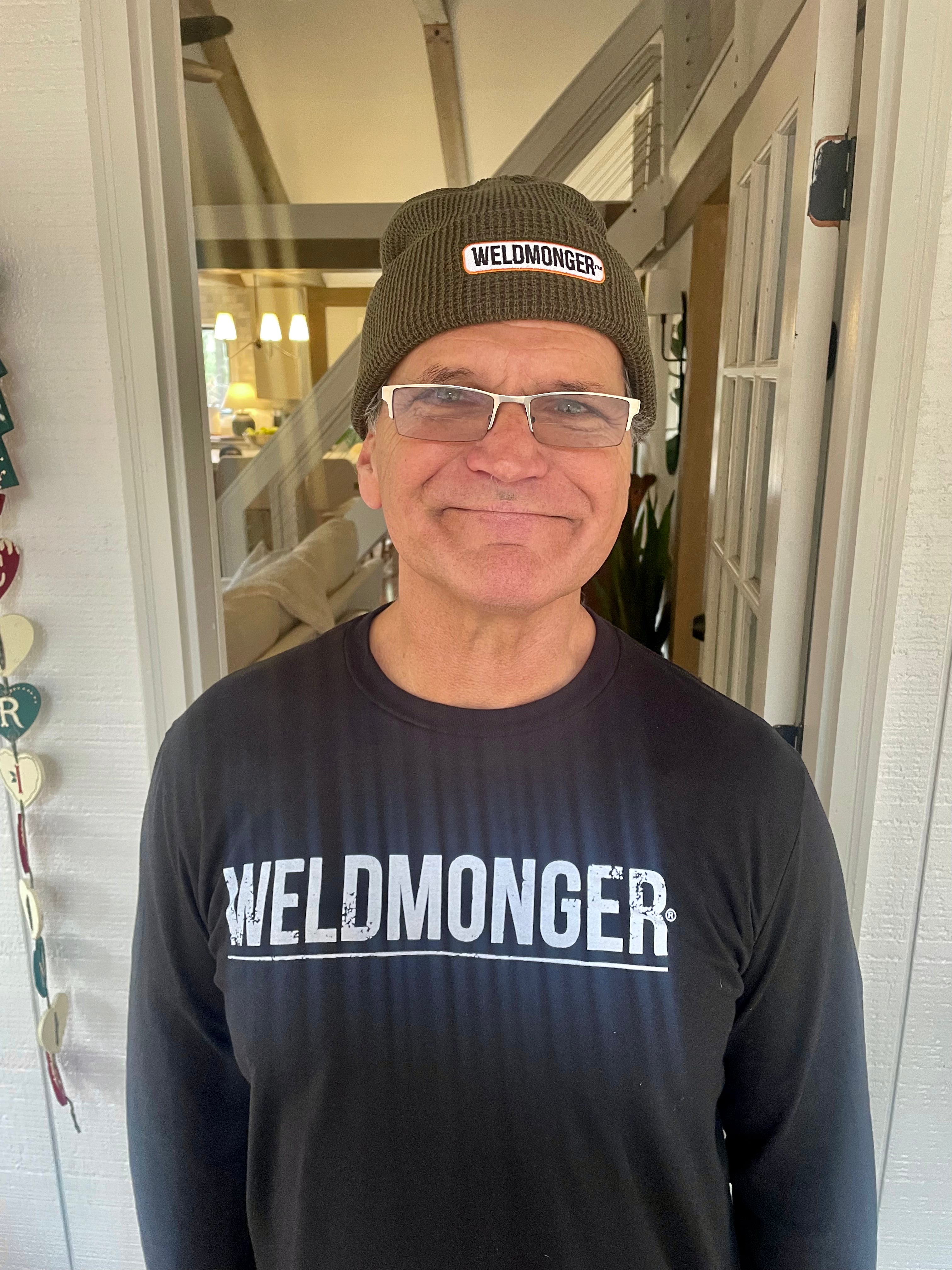 Weldmonger® Beanie Olive Green/Orange Logo - Waffle Knit — Weldmonger Store Weldmonger® Beanie Olive Green/Orange Logo - Waffle Knit — Weldmonger Store