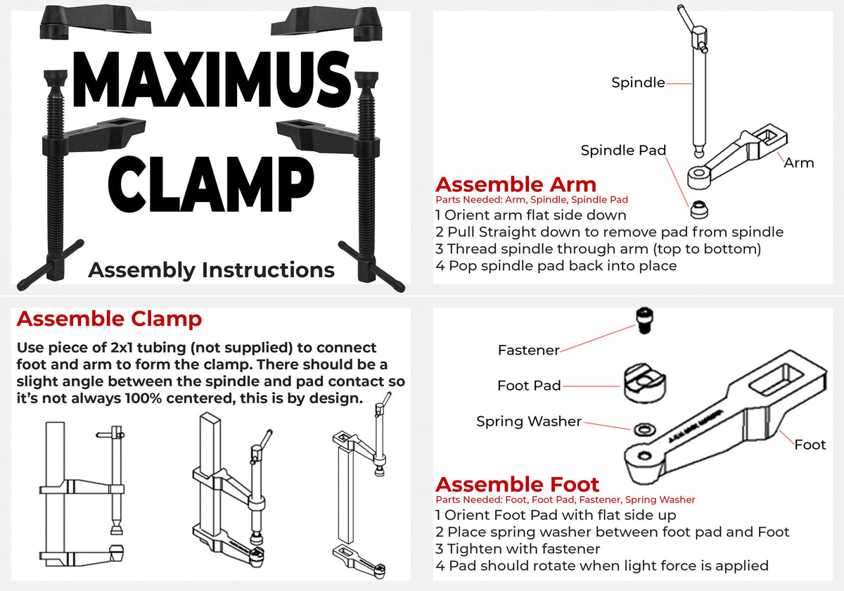 Fireball Tool Maximus Bar and Dog Clamp (2 Sets of Clamps)