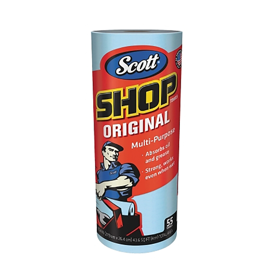 Scott® Shop Towel, Blue, 55 per roll (1/EA)