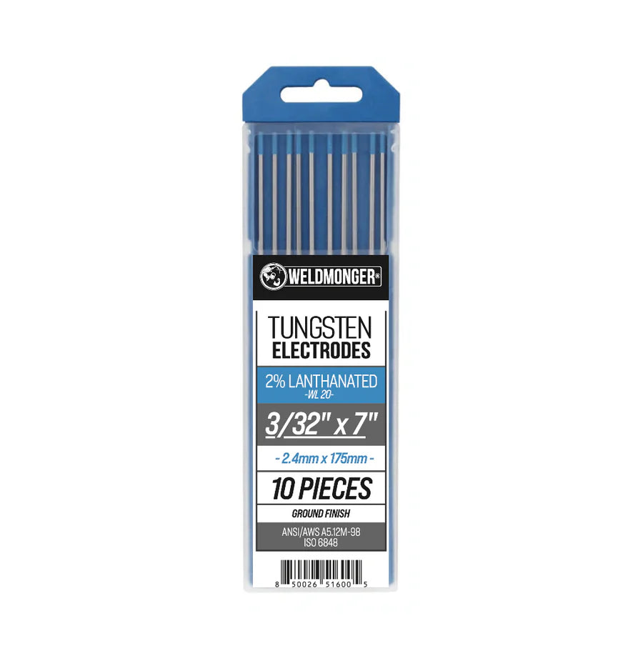Blue 2.4mm TIG Welding Tungsten Electrodes Blue 2.4mm TIG Welding Tungsten Electrodes