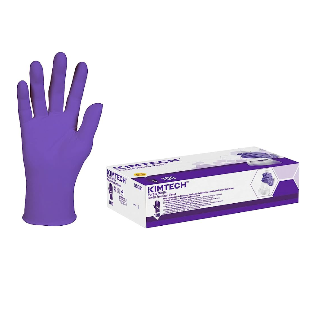 Kimberly-Clark® Kimtech™ Purple Nitrile Gloves - Powder-Free 100/Box