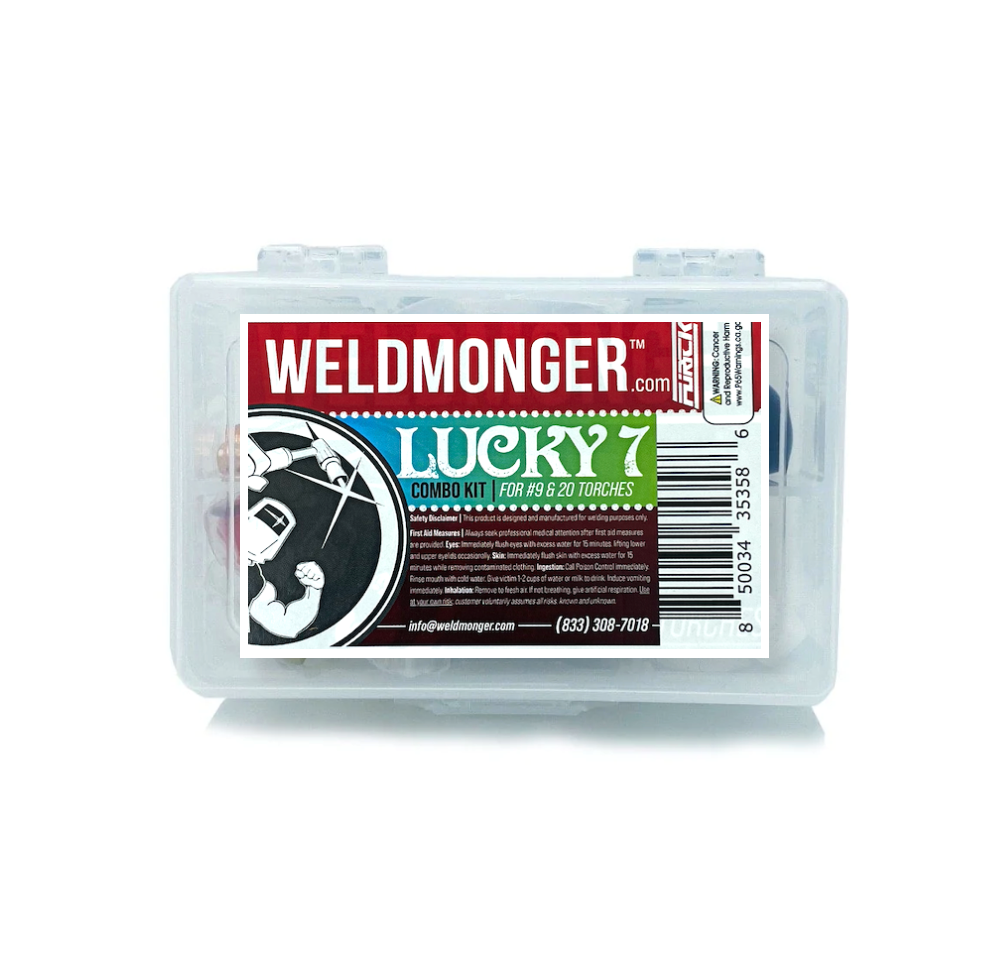 NEW! WELDMONGER® LUCKY #7 PRO Combo Kit, Size 3/32 - For 9, 20 Style Torches
