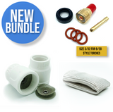 WELDMONGER® Furick Jazzy #10 Ceramic, TIG Finger®, Adapter Kit Bundle