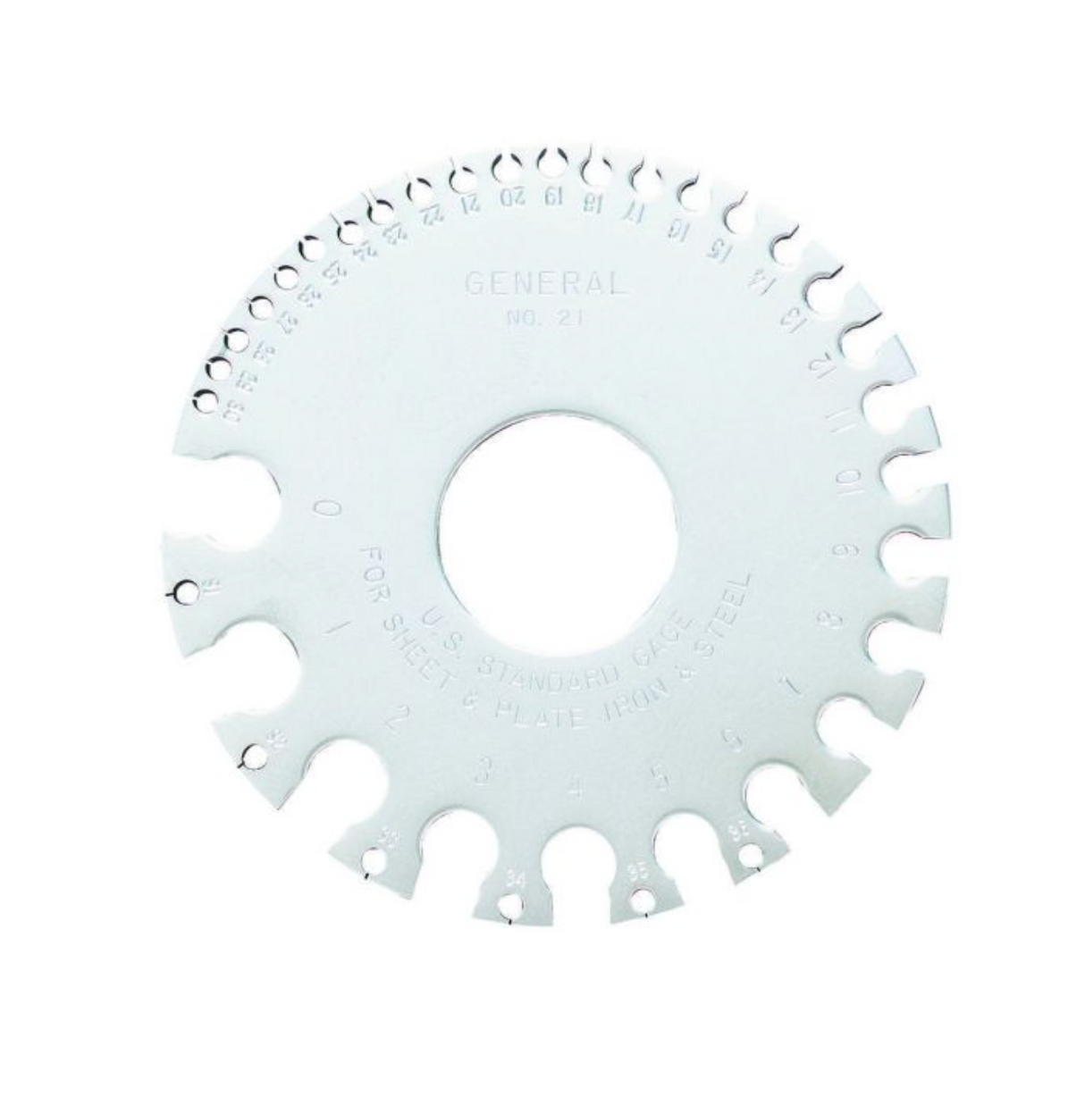 General Tools - Sheet Metal Gauge, US Standard, Round