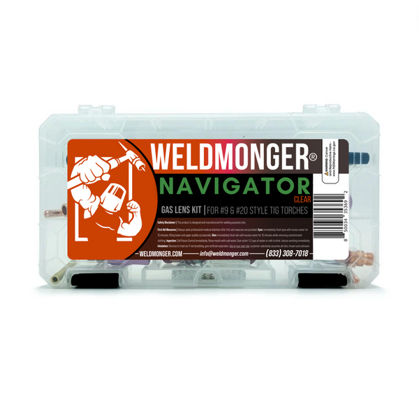 Weldmonger® Navigator Clear Gas Lens Kit for 9/20 Style Torches Weldmonger® Navigator Clear Gas Lens Kit for 9/20 Style Torches
