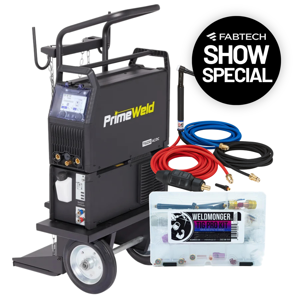 Weldmonger®/PrimeWeld TIG230 AC/DC Water Cooled PRO Bundle