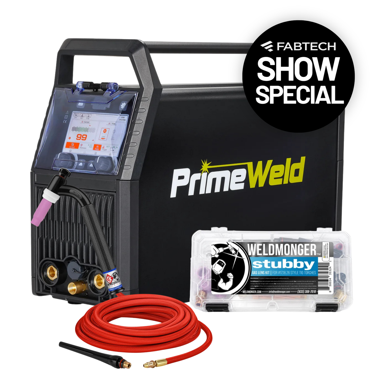 Weldmonger®/PrimeWeld TIG230 AC/DC Air Cooled Bundle