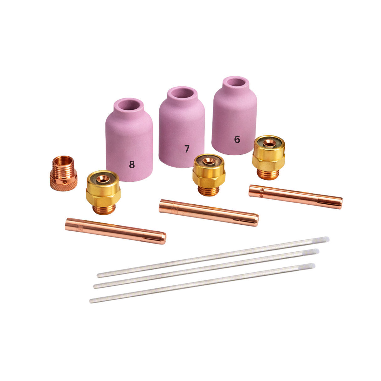 Weldtec AK-450 TIG Accessory Kit (3/32, 1/8, 5/32 parts)