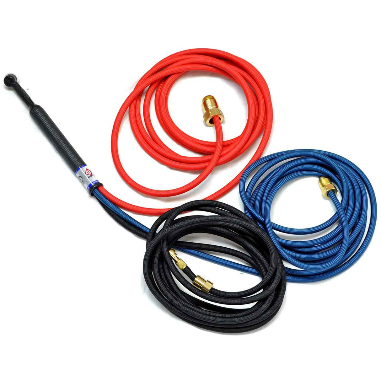 CK24 Water Cooled TIG Torch Kit, CUT-DOWN, 180A, 12.5', 3-Pc, Super-Flex, CK24W-12SF-CD