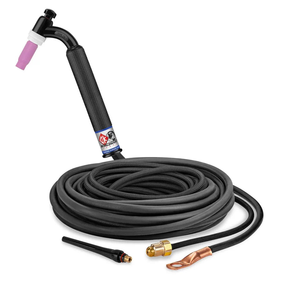 CK Worldwide 26 Style TIG Torch -2pc, Flex Head, Air-Cooled, 25' Superflex Cable