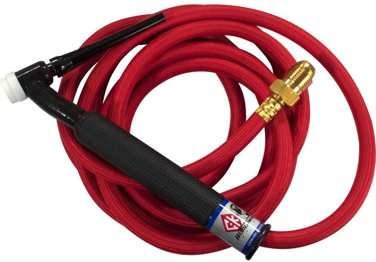 *CK Worldwide - CK26 Air Cooled TIG Torch , Rigid Head, 200A - W/ 12.5ft. Super Flex Hose