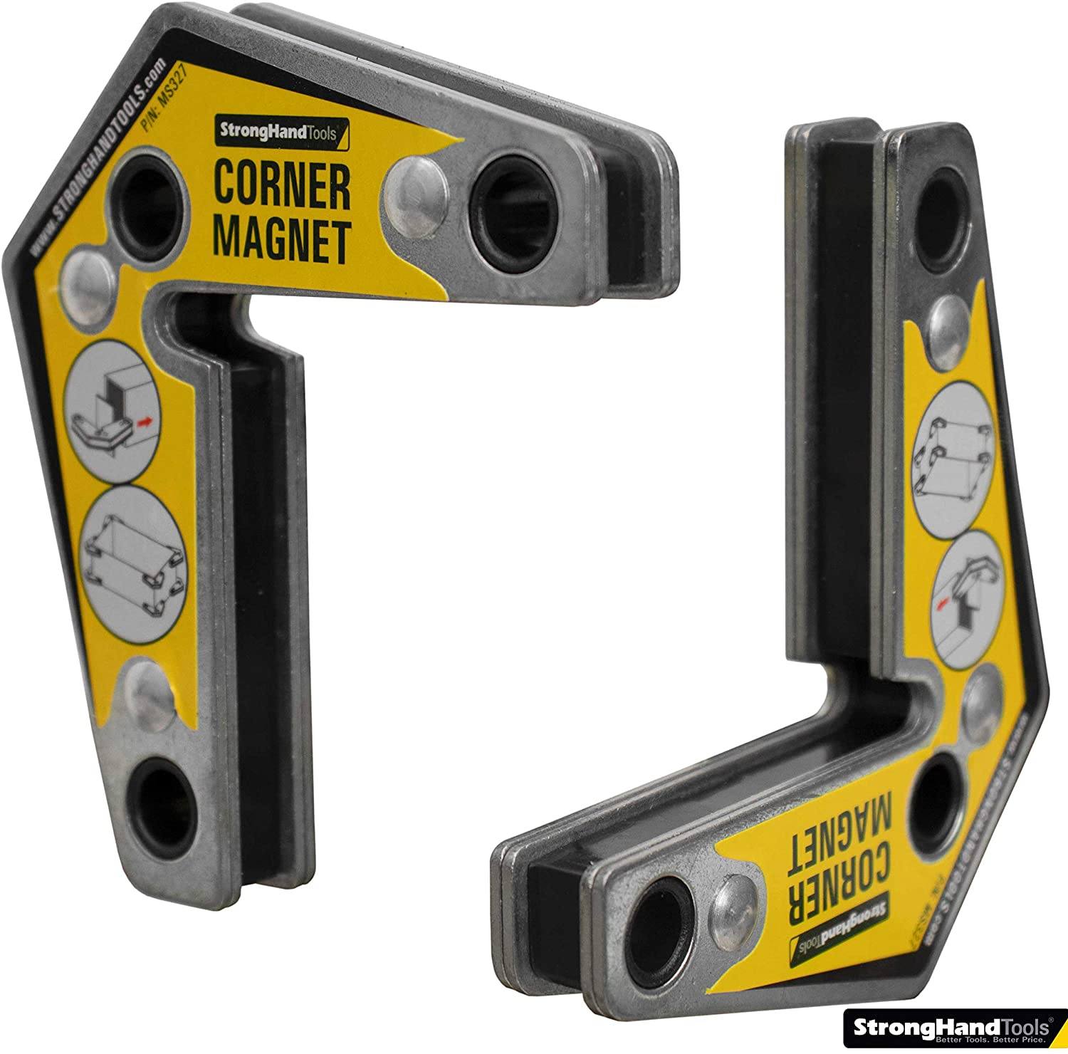 Strong Hand Tools - Magnetic Corner Squares (Twin Pack) 120°, 90° & 60° Angle Setting