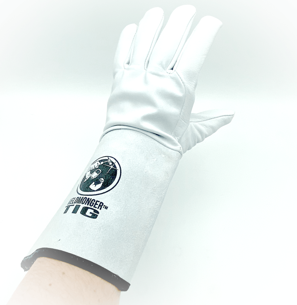 Weldmonger® TIG Welding Gloves - White/Gray 5.9cm Cuff