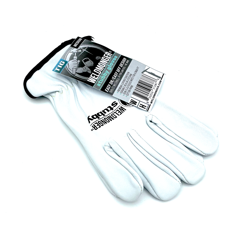 Weldmonger® TIG Welding Gloves - White "Stubby®"