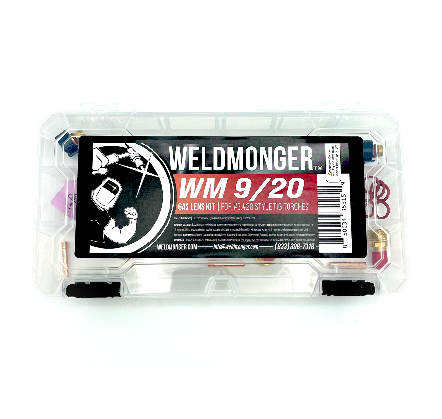 Weldmonger® Gas Lens Kit #9,20 style torches