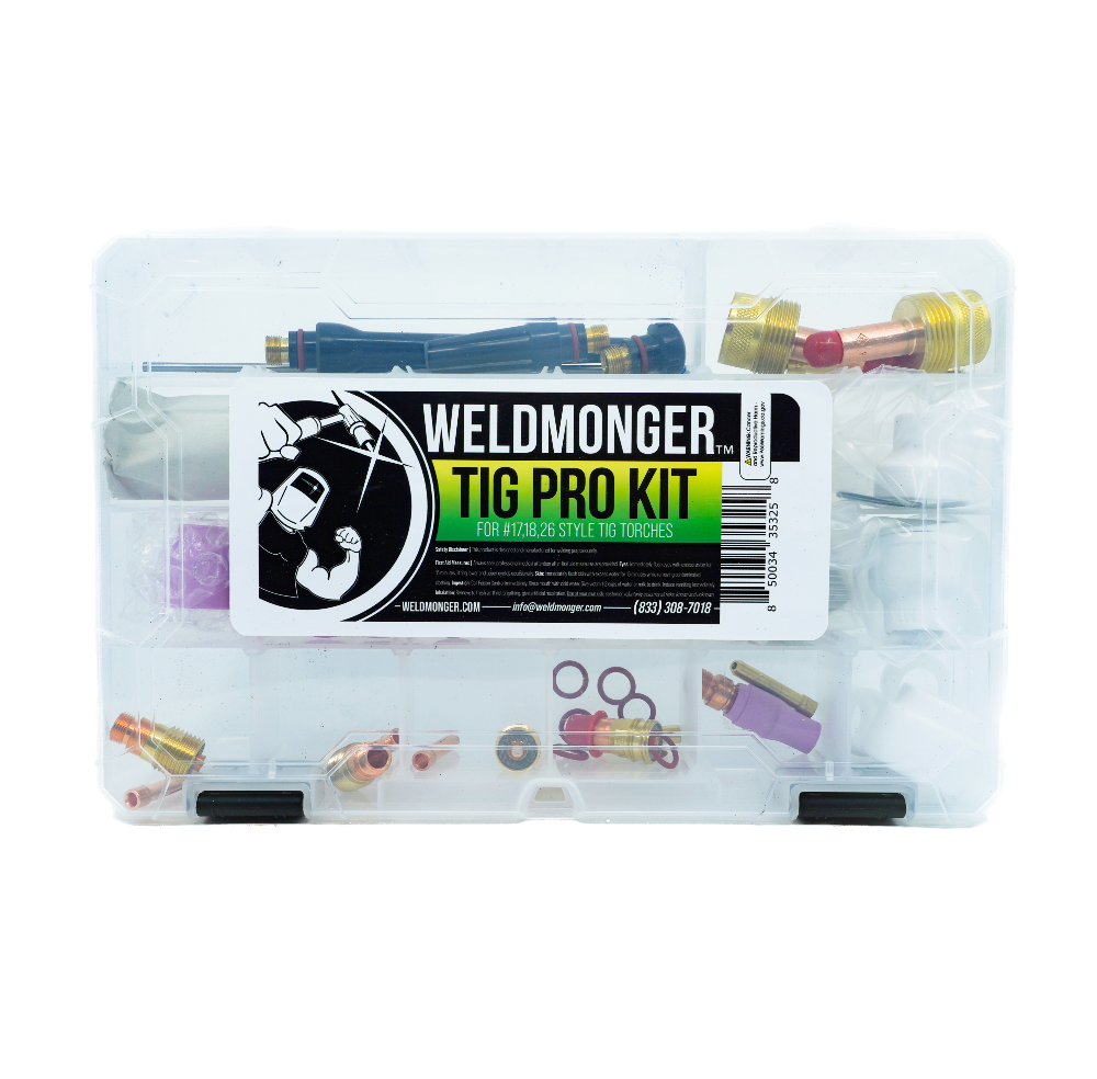 Weldmonger® TIG PRO Kit for 17/18/26 Style Torches (Furick Cup/CK Worldwide Genuine Parts)